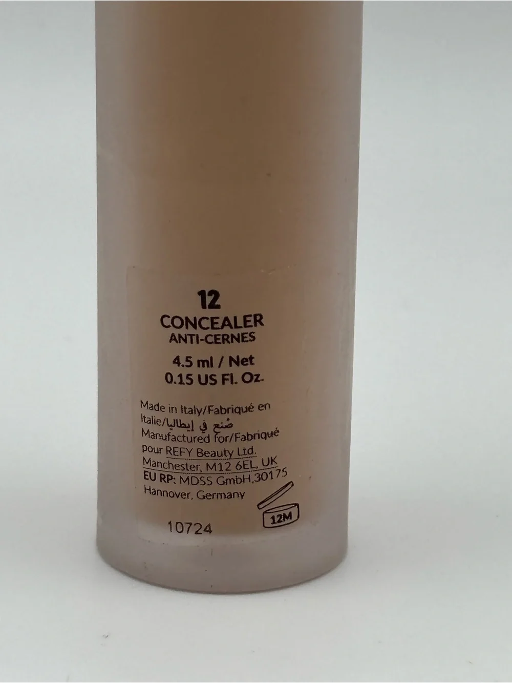 REFY Concealer Shade 12 4.5ml Full Size New No Box
